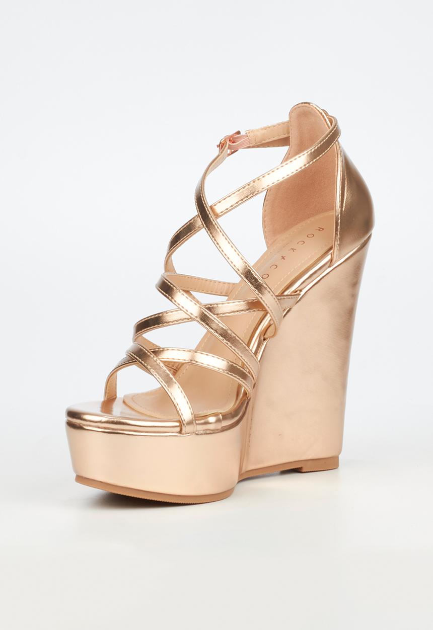 Rock & Co - Panama 3 wedge heel - rose gold
