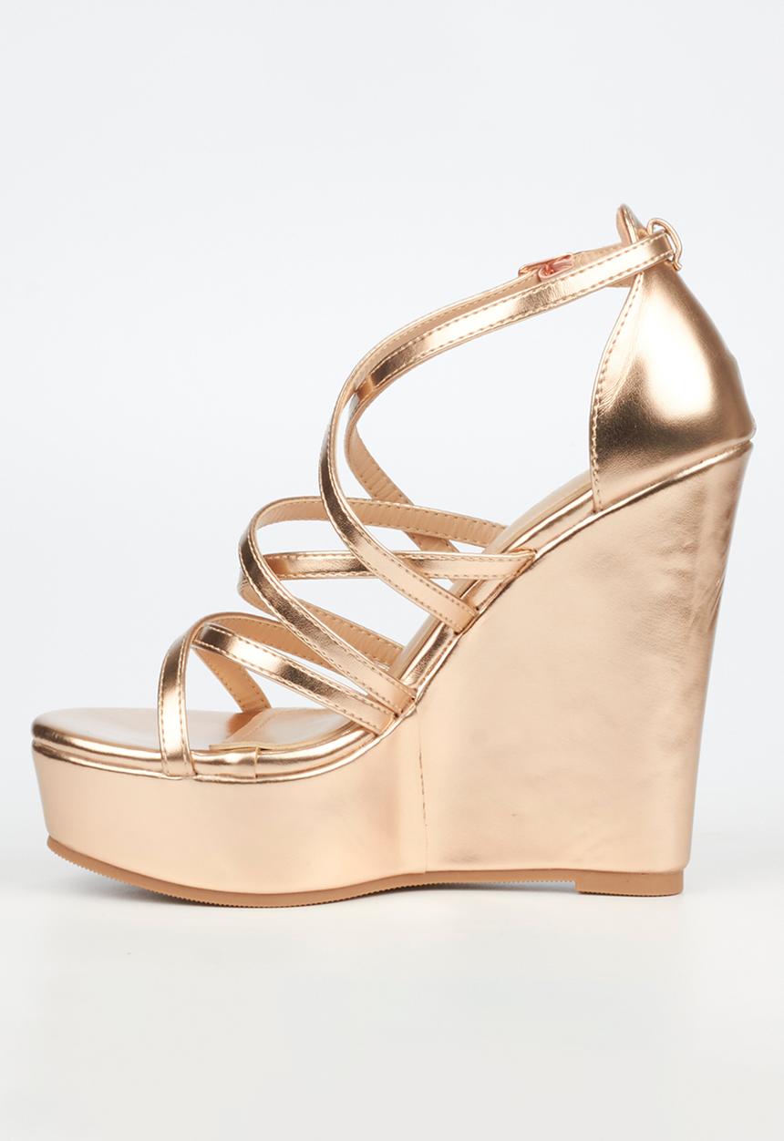Rock & Co - Panama 3 wedge heel - rose gold