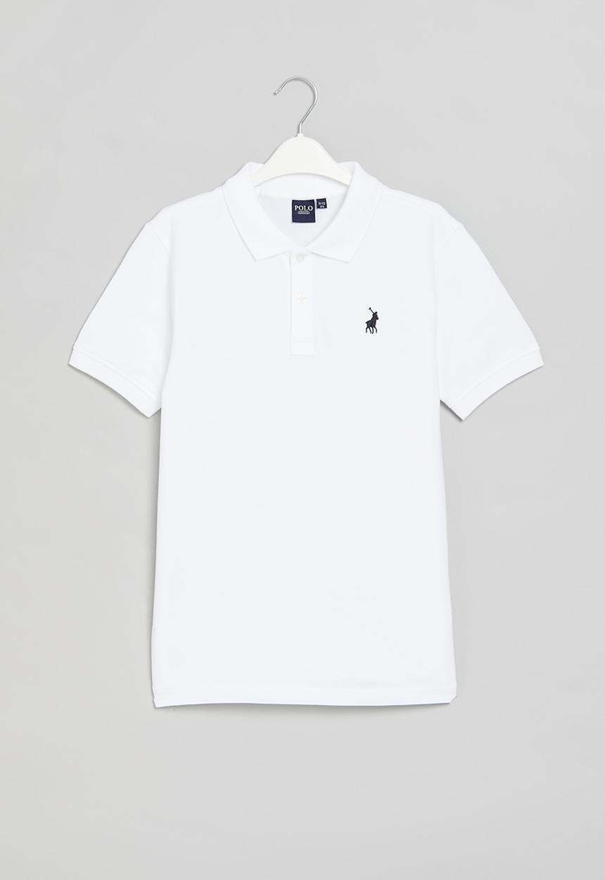 POLO - Boys austin short sleeve golfer - white