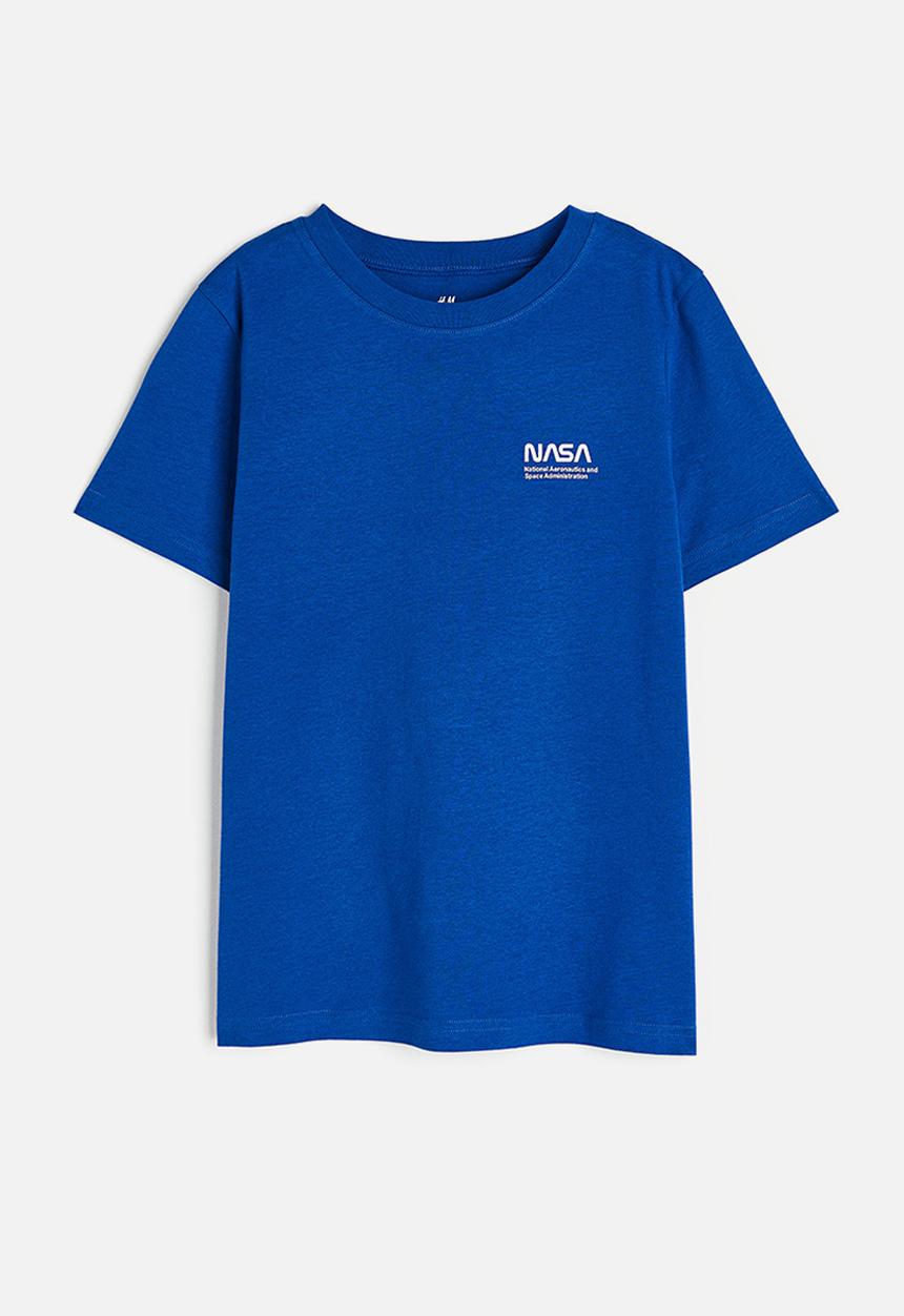 H&M - Cotton t-shirt - bright blue / nasa 
