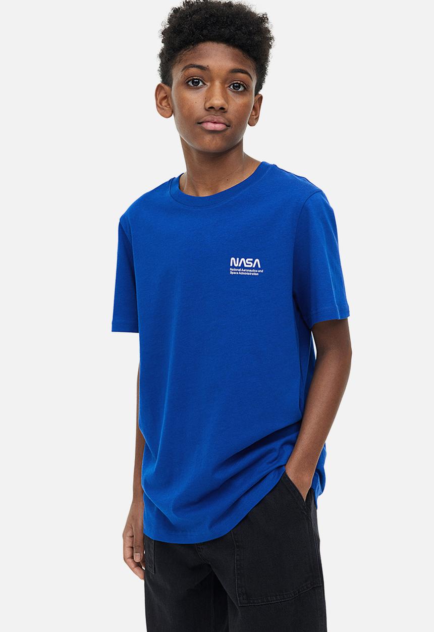 H&M - Cotton t-shirt - bright blue / nasa 