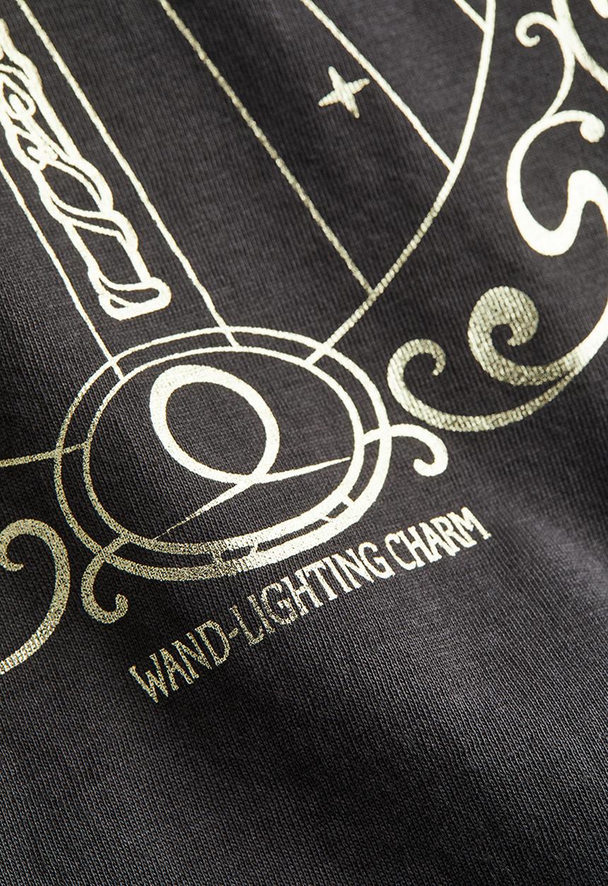 H&M - Printed cotton T-shirt - dark grey harry potter 