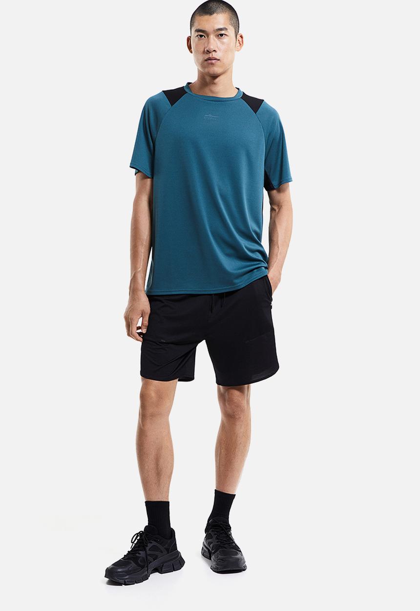 H&M - Drymove™ sports top - teal block coloured