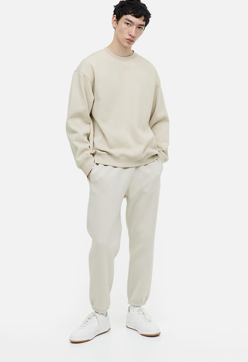 H&M - Relaxed fit sweatshirt - light beige 