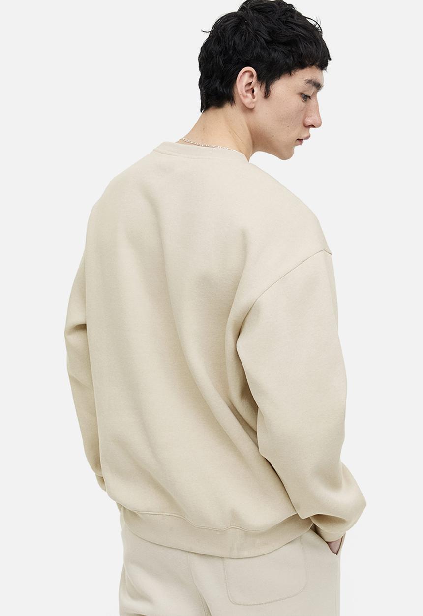 H&M - Relaxed fit sweatshirt - light beige 