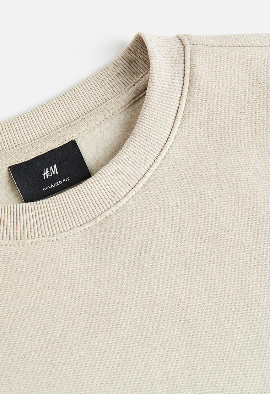 H&M - Relaxed fit sweatshirt - light beige 