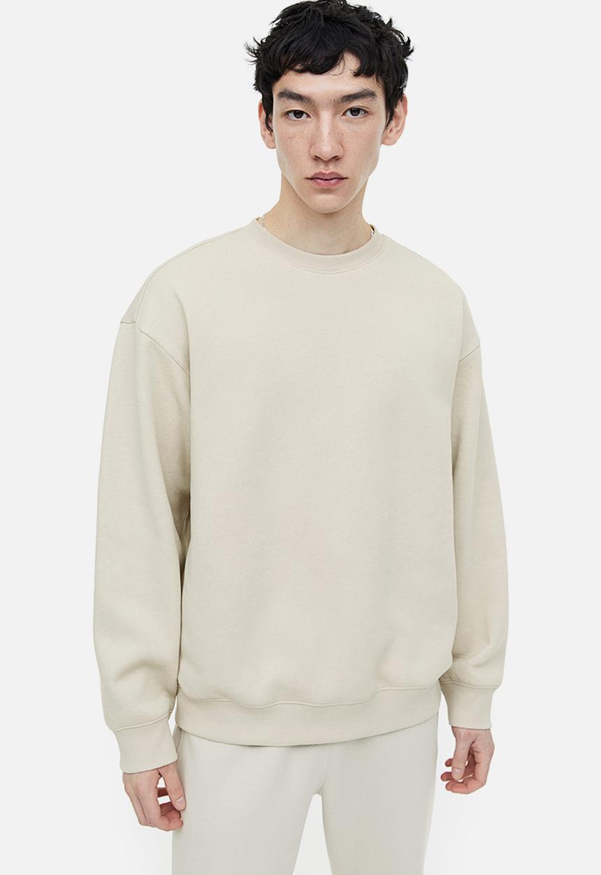 H&M - Relaxed fit sweatshirt - light beige 
