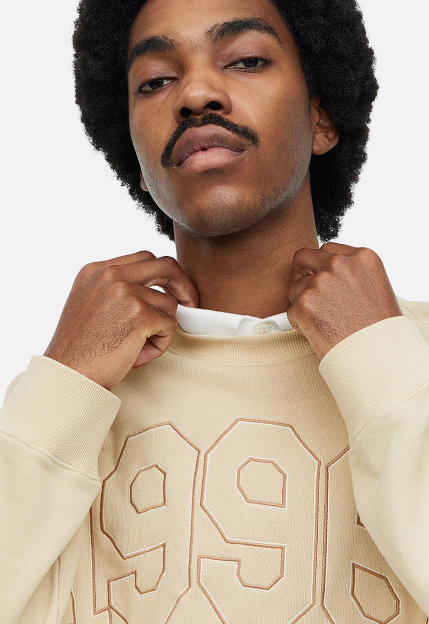 H&M - Relaxed fit printed sweatshirt - beige