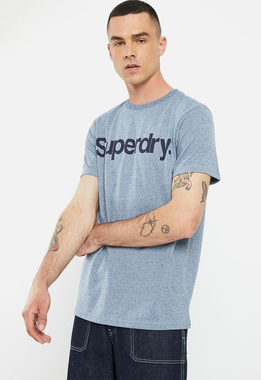 Superdry. - Vintage core logo classic tee - vintage denim grit