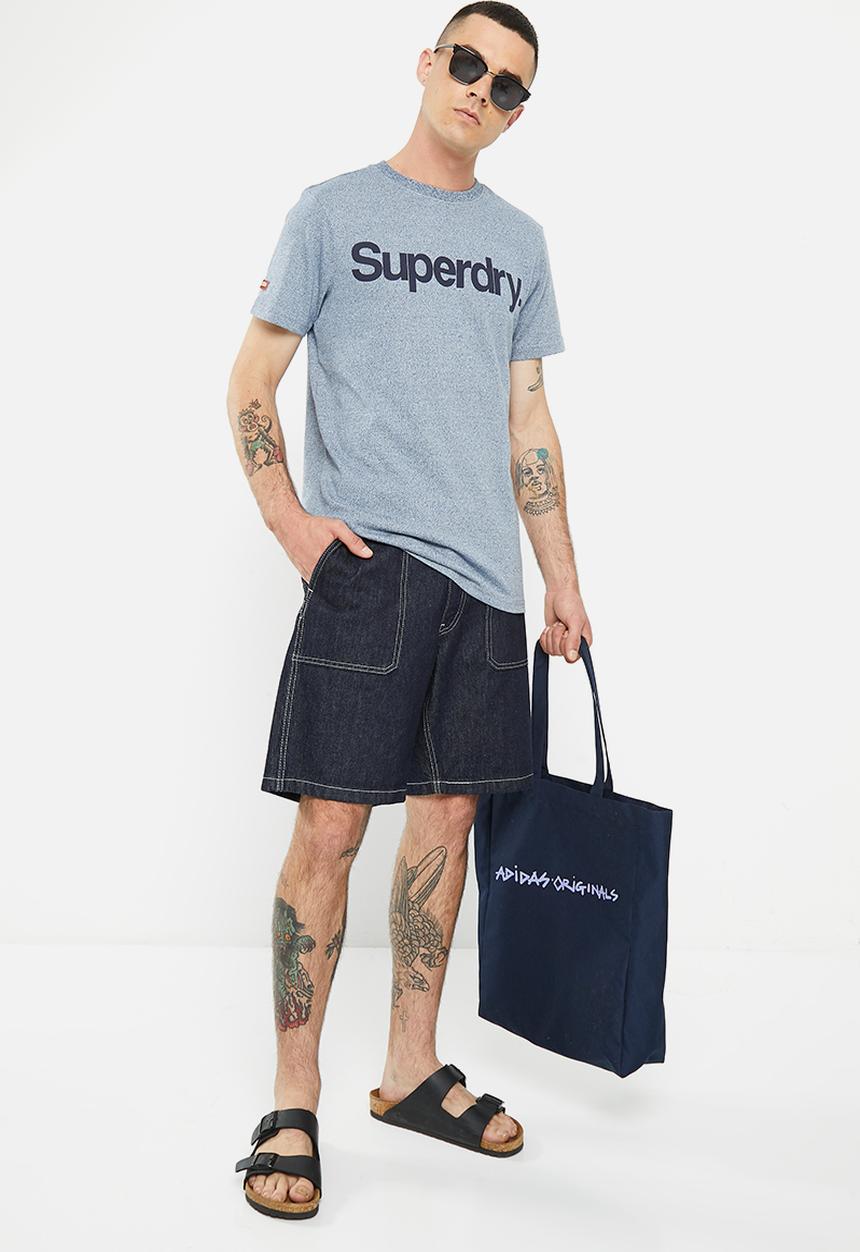 Superdry. - Vintage core logo classic tee - vintage denim grit