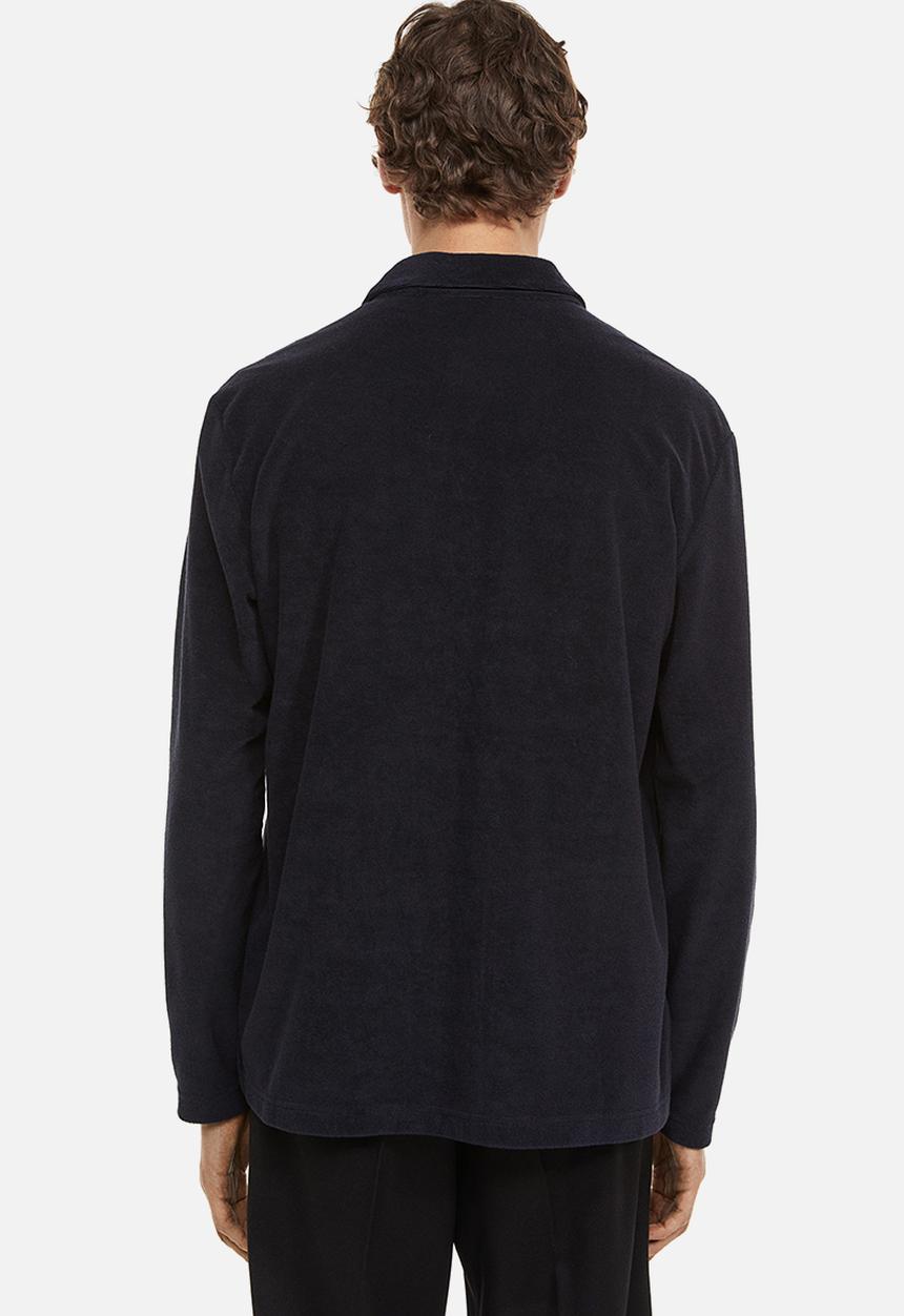 H&M - Regular fit terry polo shirt - navy blue