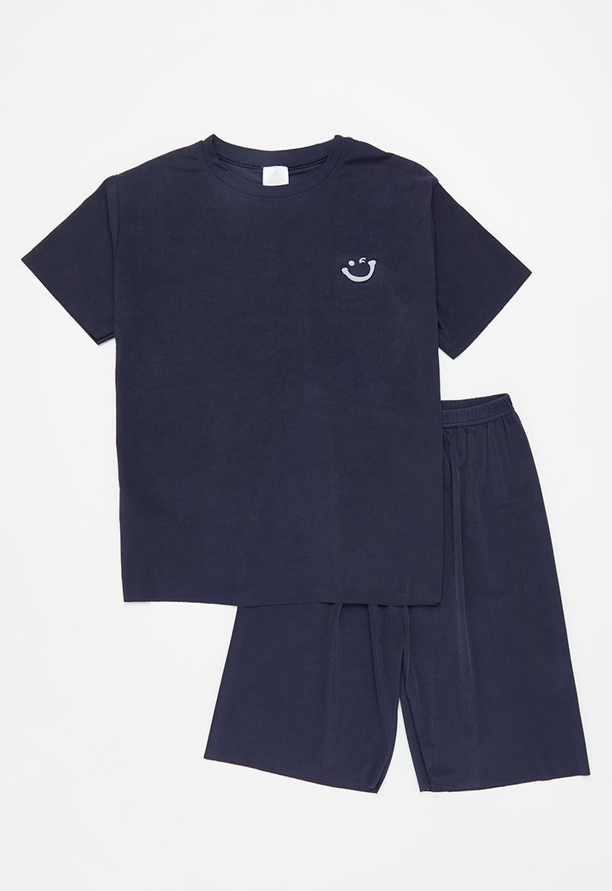 Pop Candy - Boys short sleeve pj set - navy