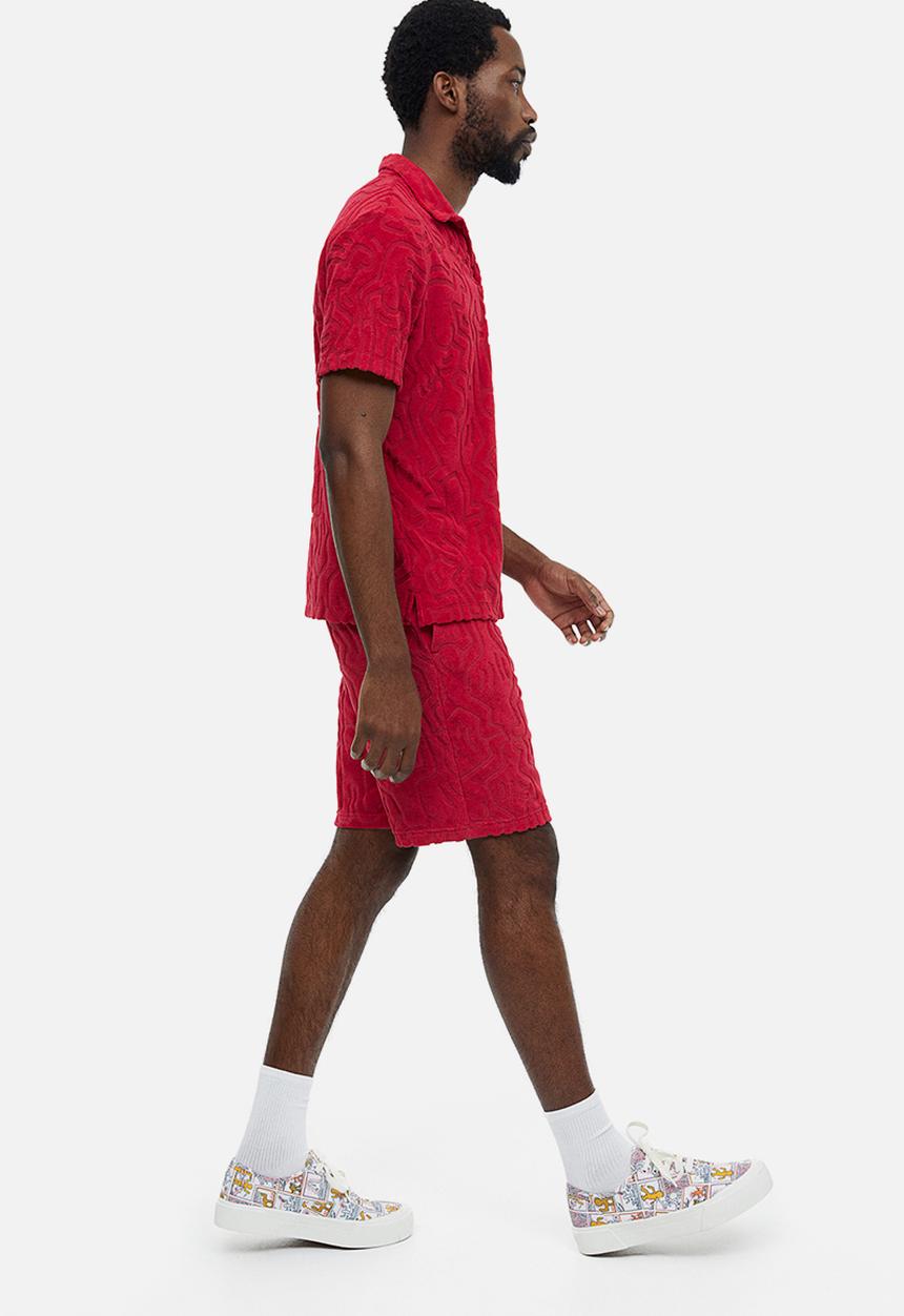 H&M - Regular fit terry polo shirt - red
