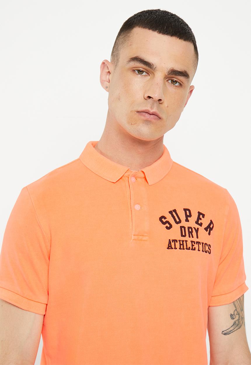 Superdry. - Vintage superstate polo - shocker orange