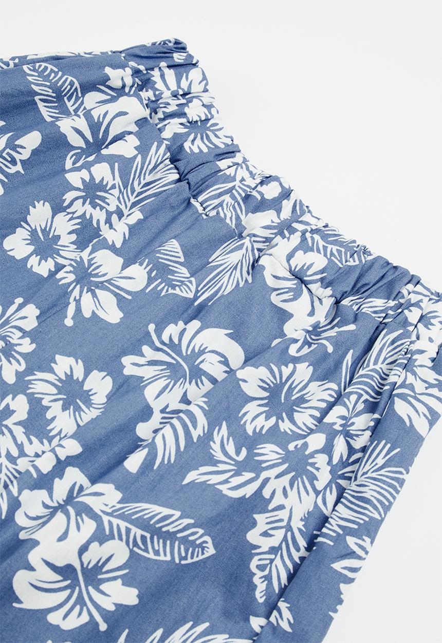 Pop Candy - Printed shirt and short set - blue