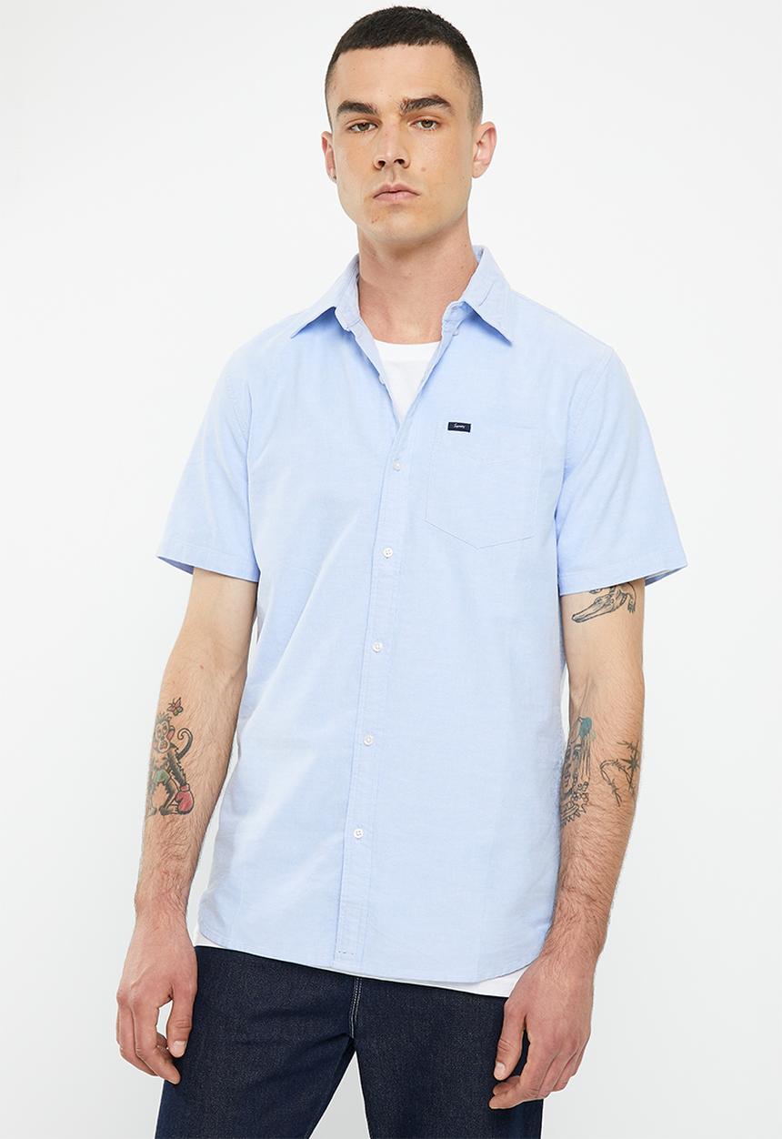 Superdry. - Vintage oxford short sleeve shirt - classic blue