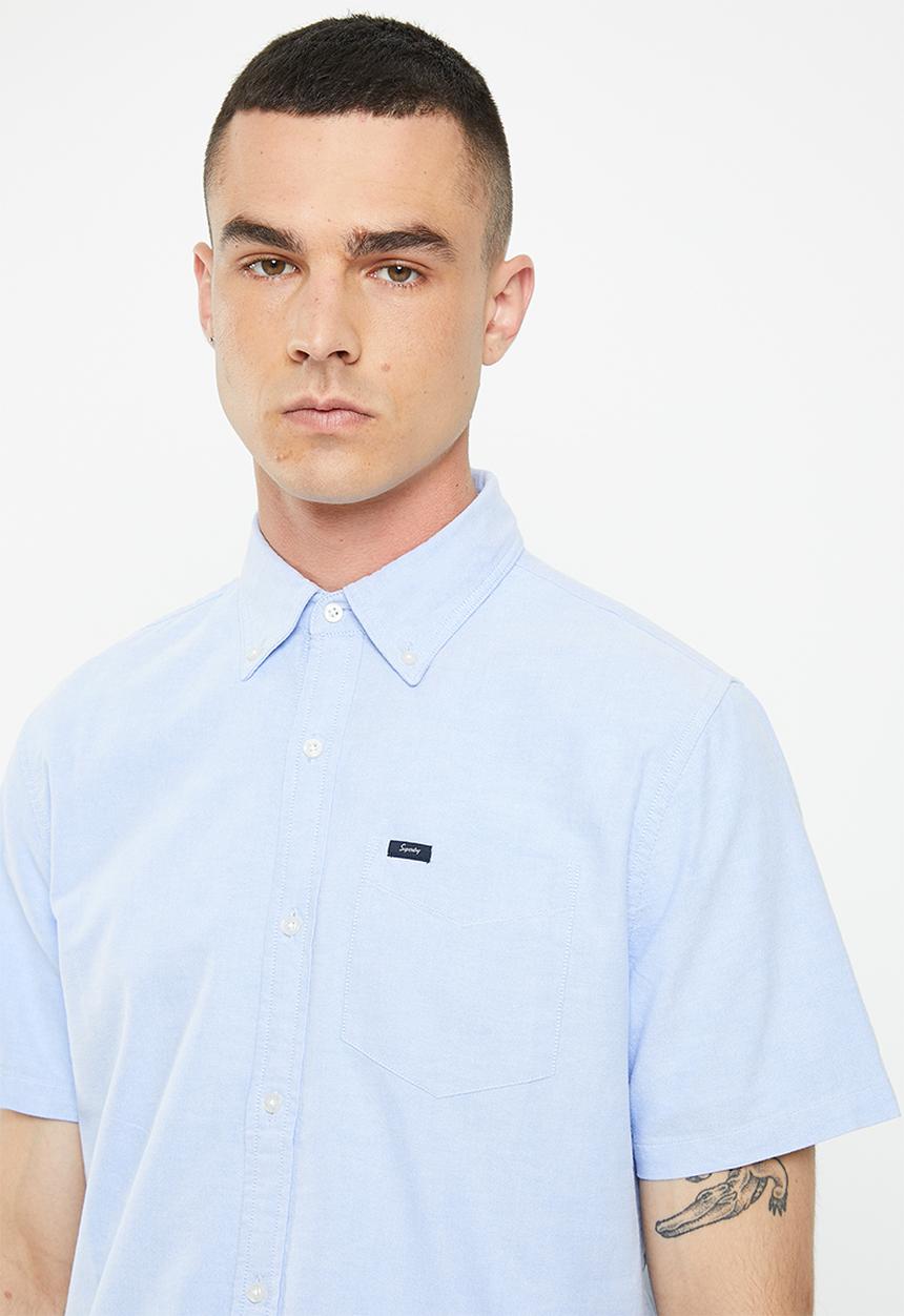 Superdry. - Vintage oxford short sleeve shirt - classic blue