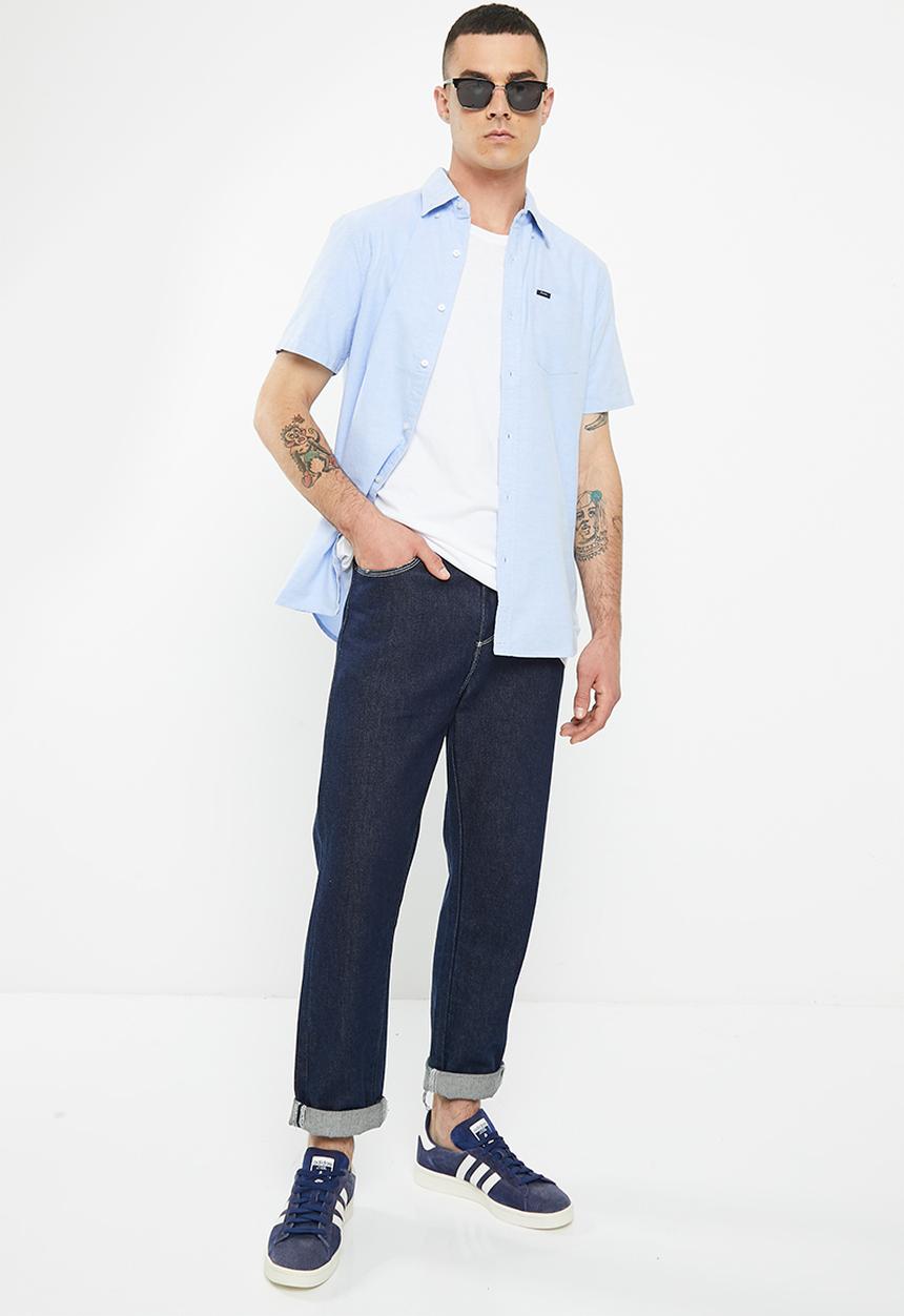 Superdry. - Vintage oxford short sleeve shirt - classic blue
