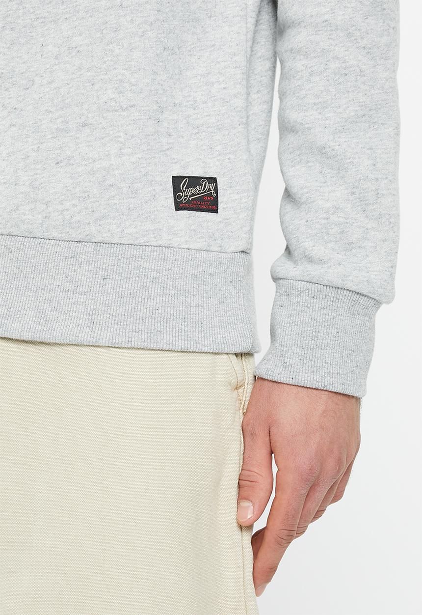 Superdry. - Vintage collegiate crew - athletic grey marl