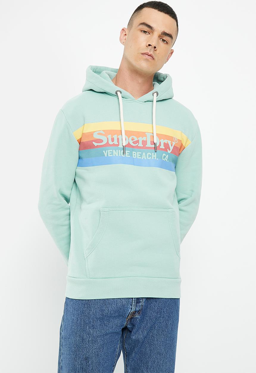 Superdry. - Vintage venue hoodie - fresh mint green