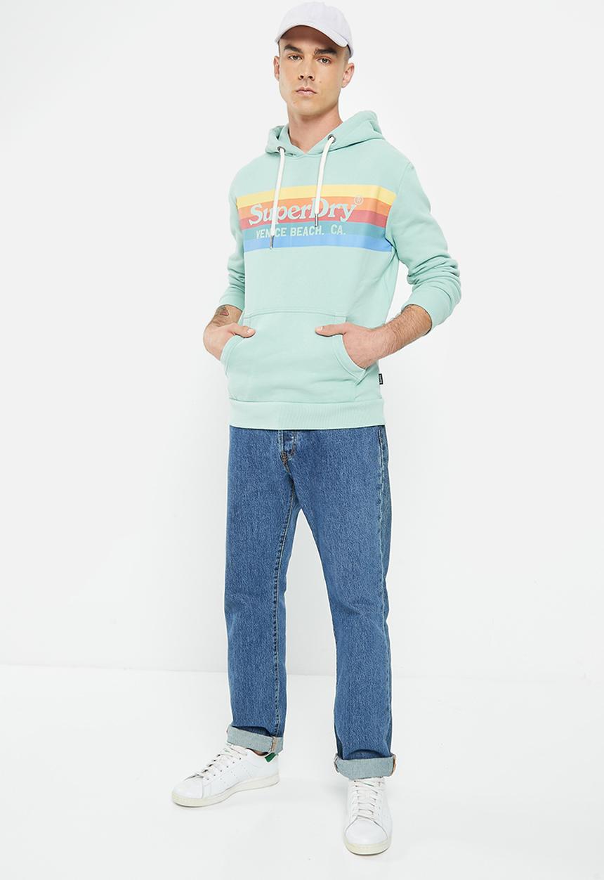 Superdry. - Vintage venue hoodie - fresh mint green