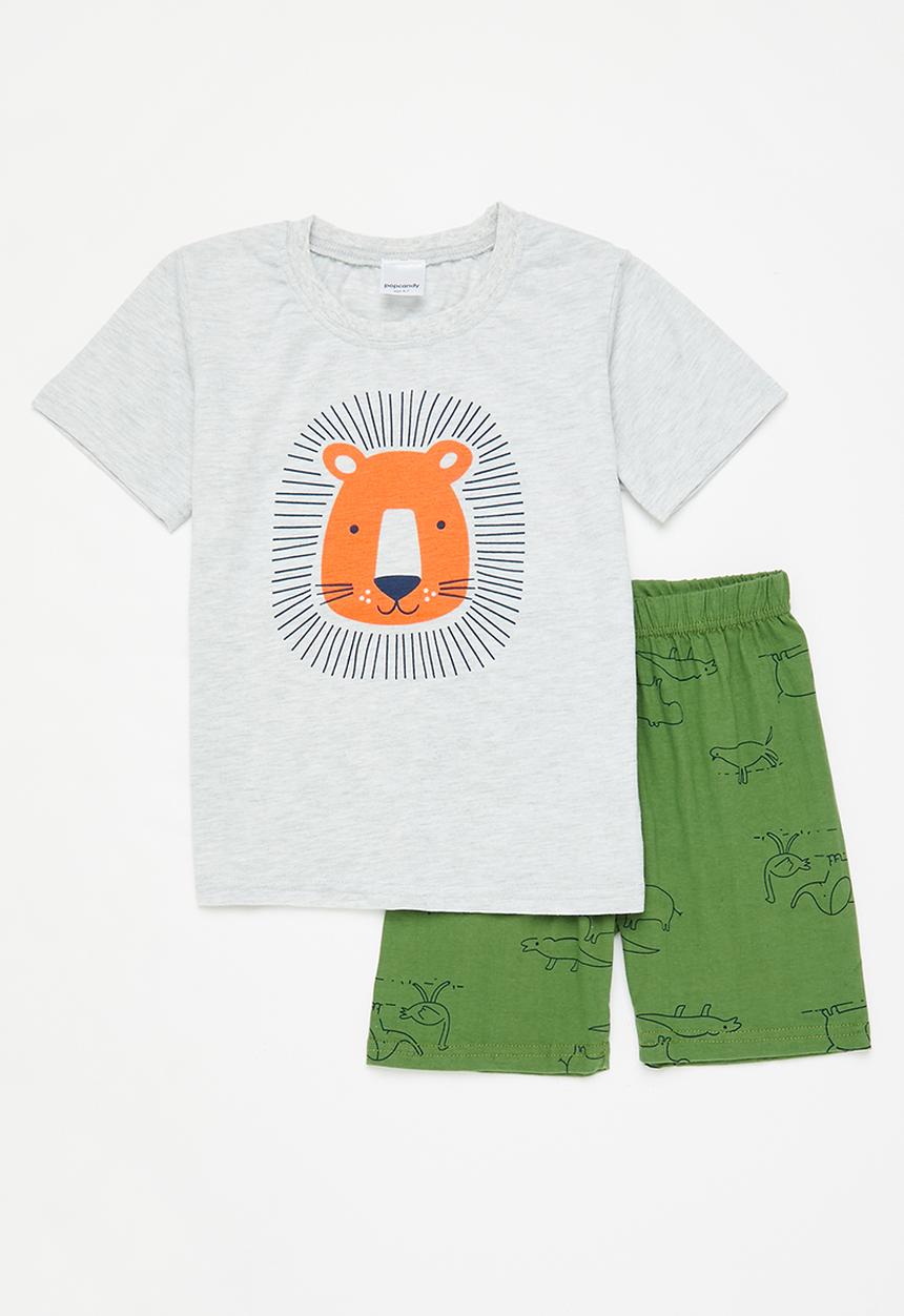 Pop Candy - Boys pj set - green and grey