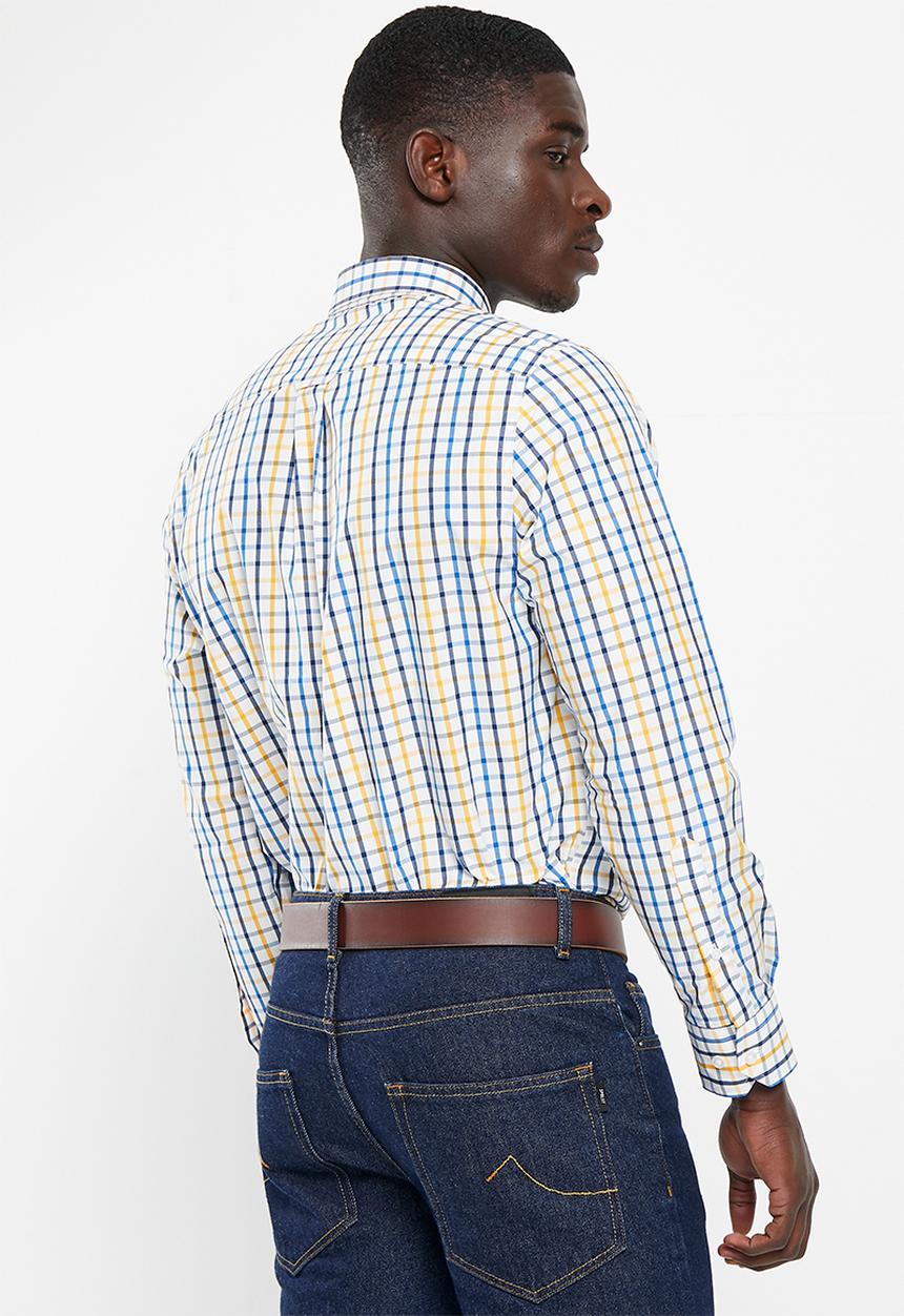 Pringle of Scotland - Chadwin long sleeve shirt - mid blue