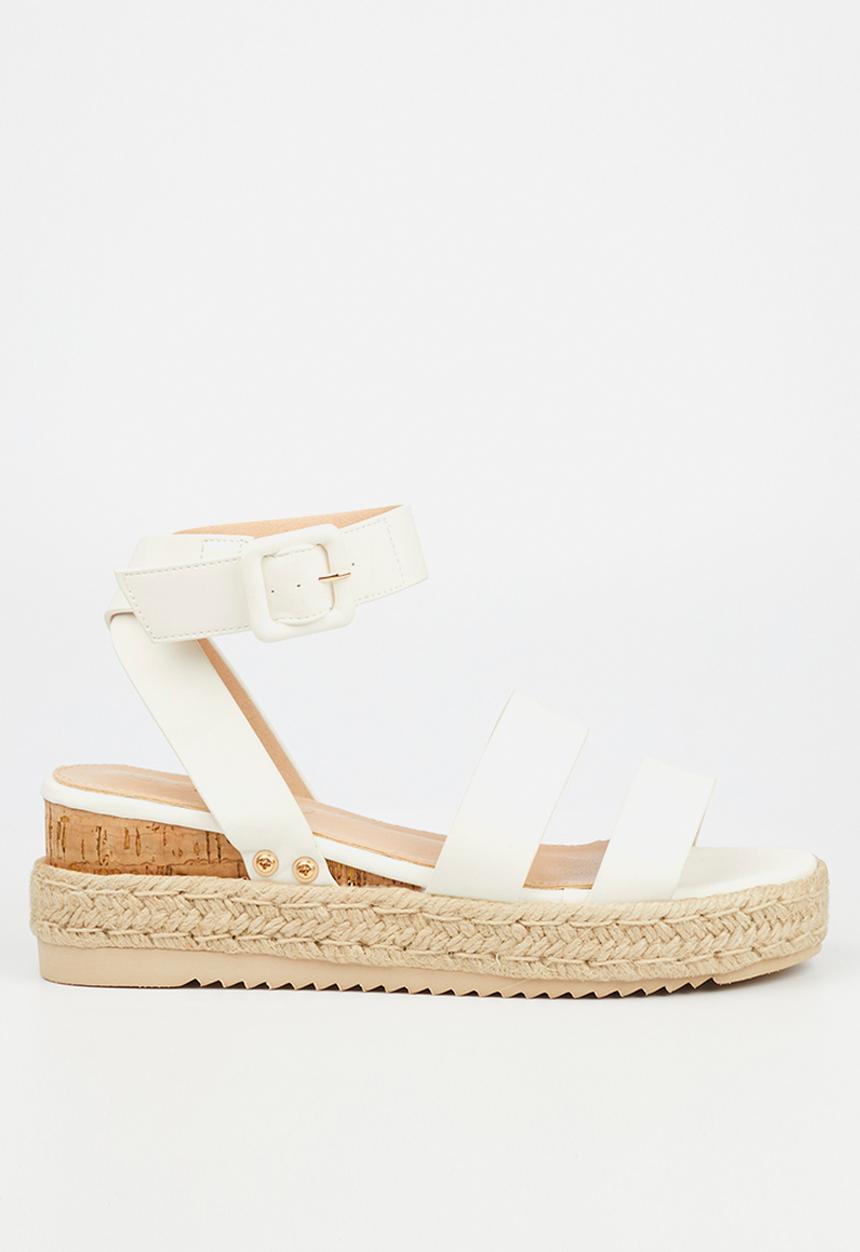 Miss Black - Steffi 2 wedge heel - white