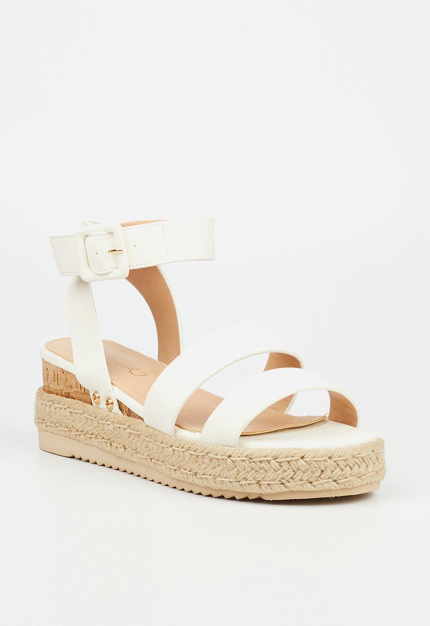 Miss Black - Steffi 2 wedge heel - white