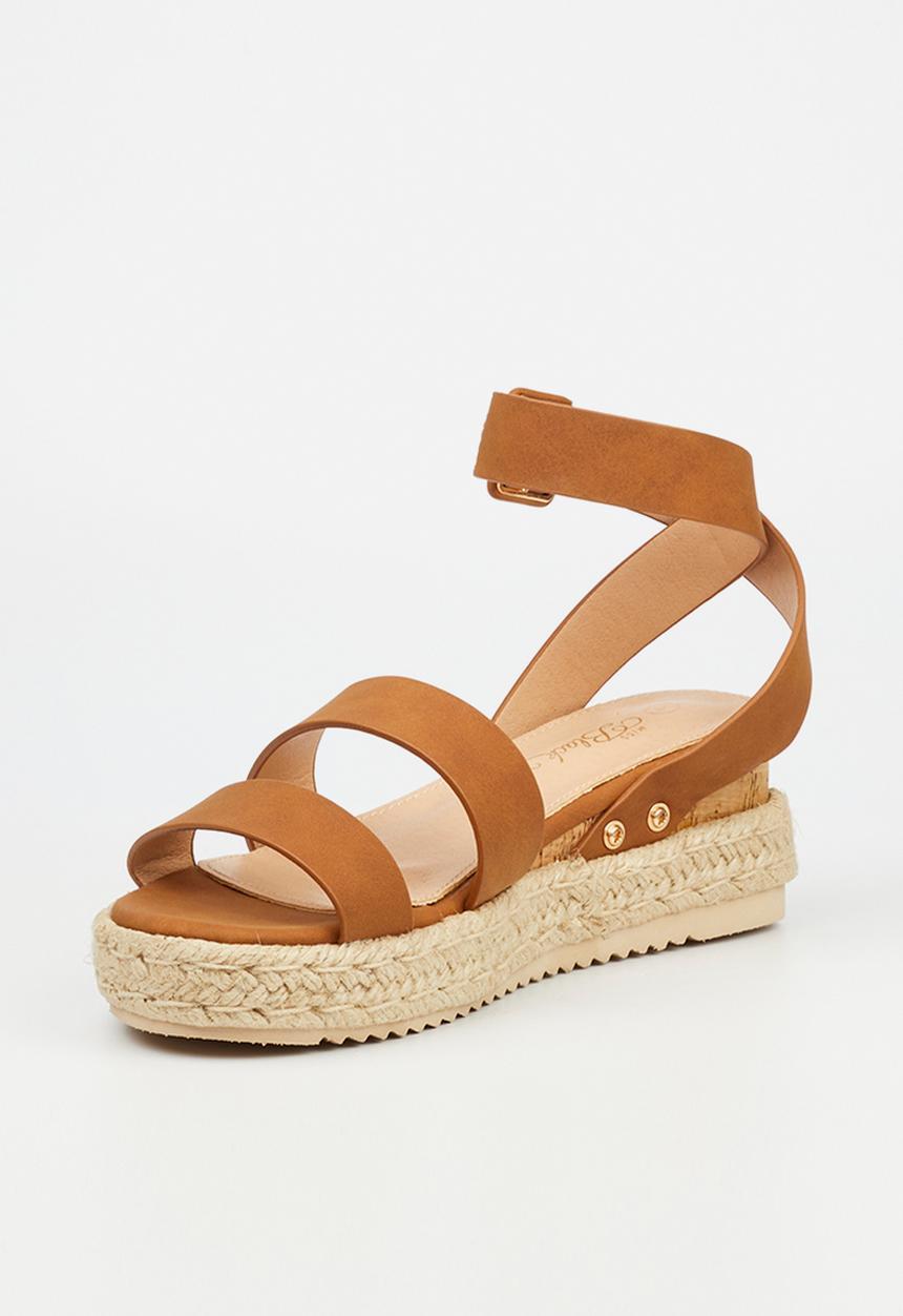Miss Black - Steffi 2 wedge heel - tan