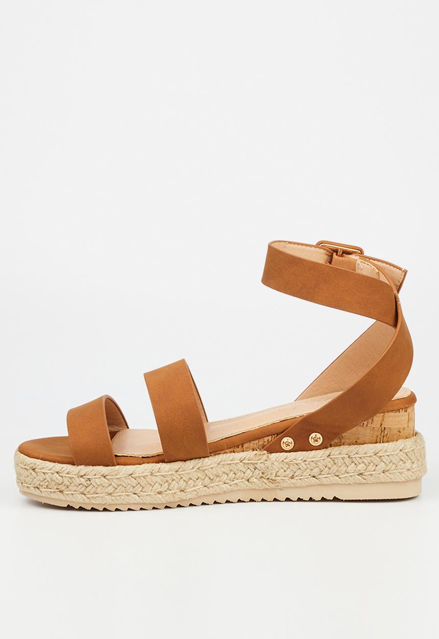 Miss Black - Steffi 2 wedge heel - tan
