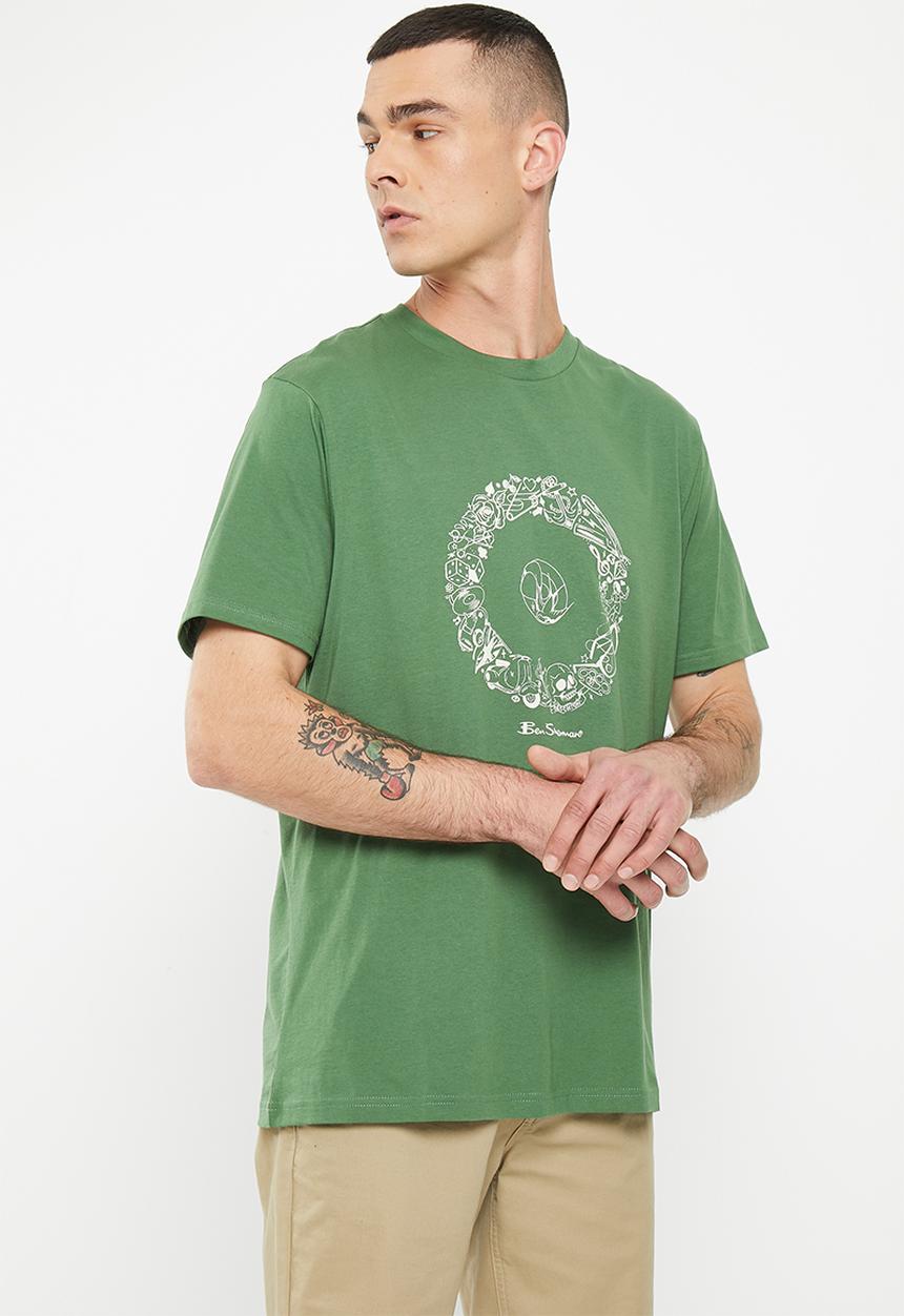 Ben Sherman - Illustrated target tee-shirt - rich fern