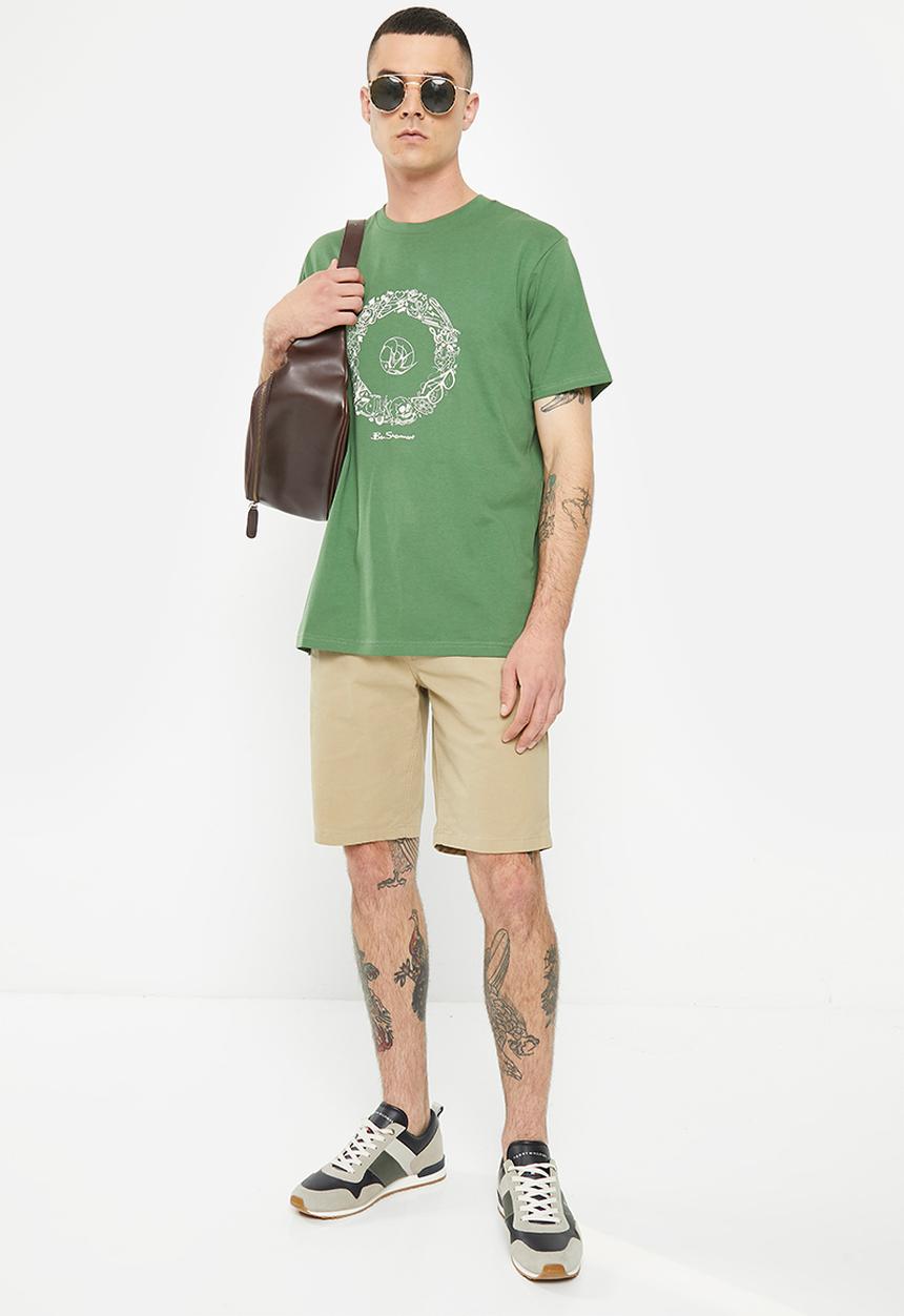 Ben Sherman - Illustrated target tee-shirt - rich fern