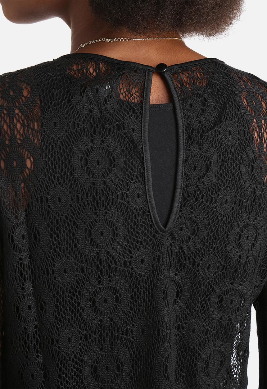 Influence. - Crochet Lace Long Sleeve Top
