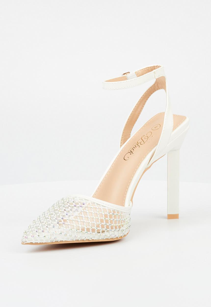 Miss Black - Bermuda 1 court heel - white