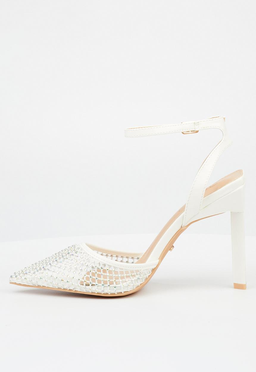 Miss Black - Bermuda 1 court heel - white