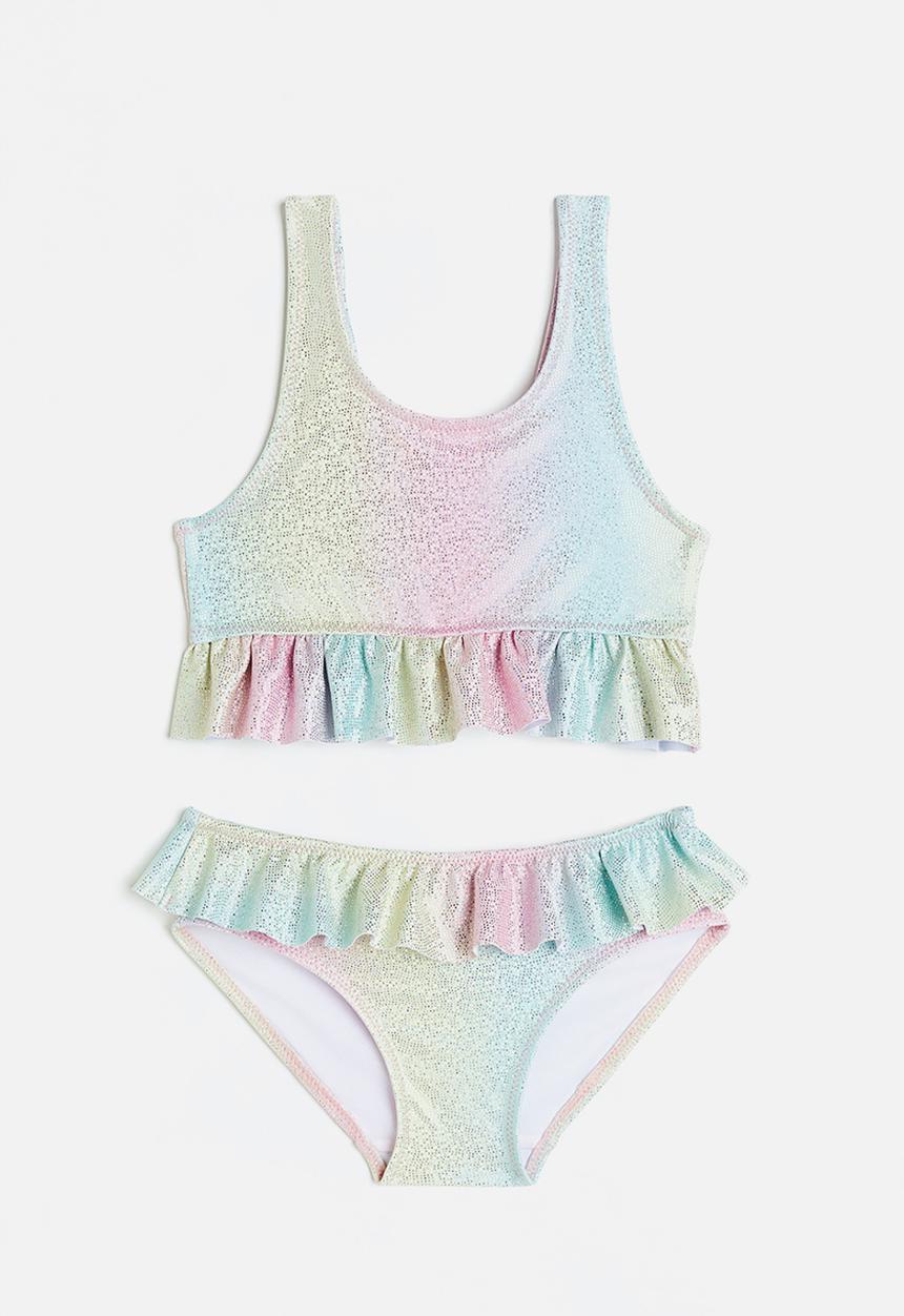 H&M - Flounced bikini - light pink & light turquoise