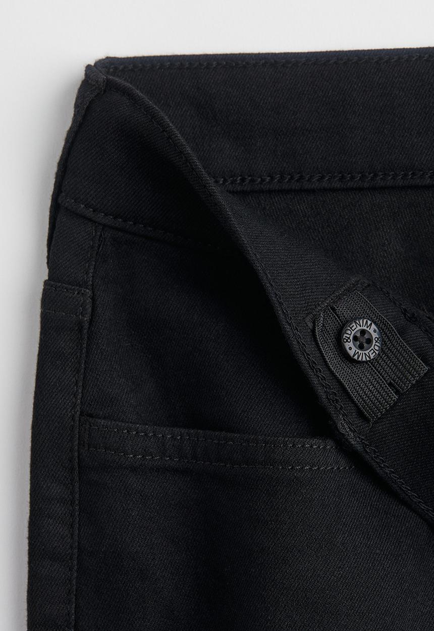 H&M - Denim shorts slim fit - black