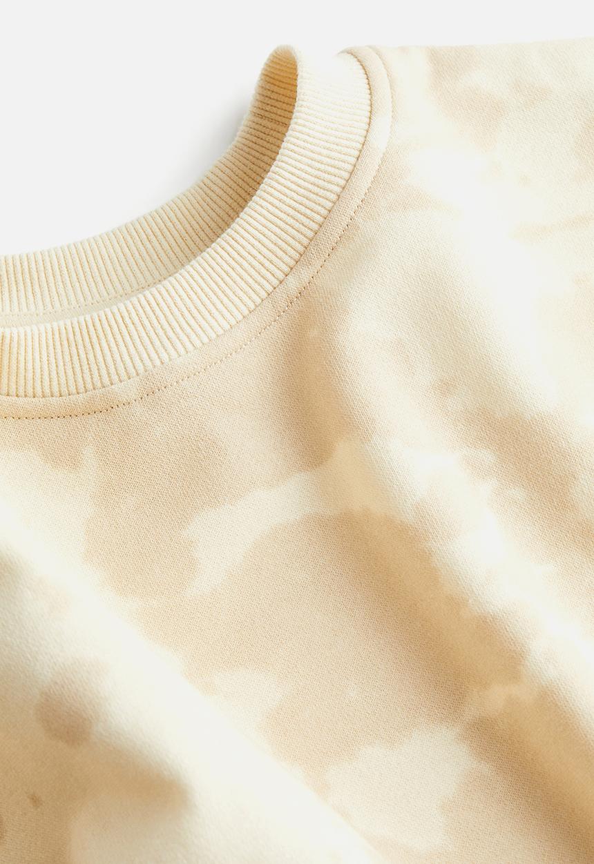 H&M - Printed sweatshirt - light beige tie-dye