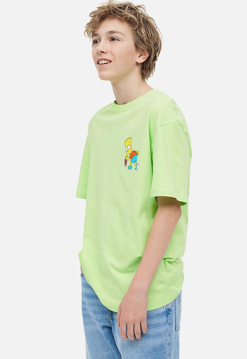 H&M - Printed T-shirt - light green the simpsons 