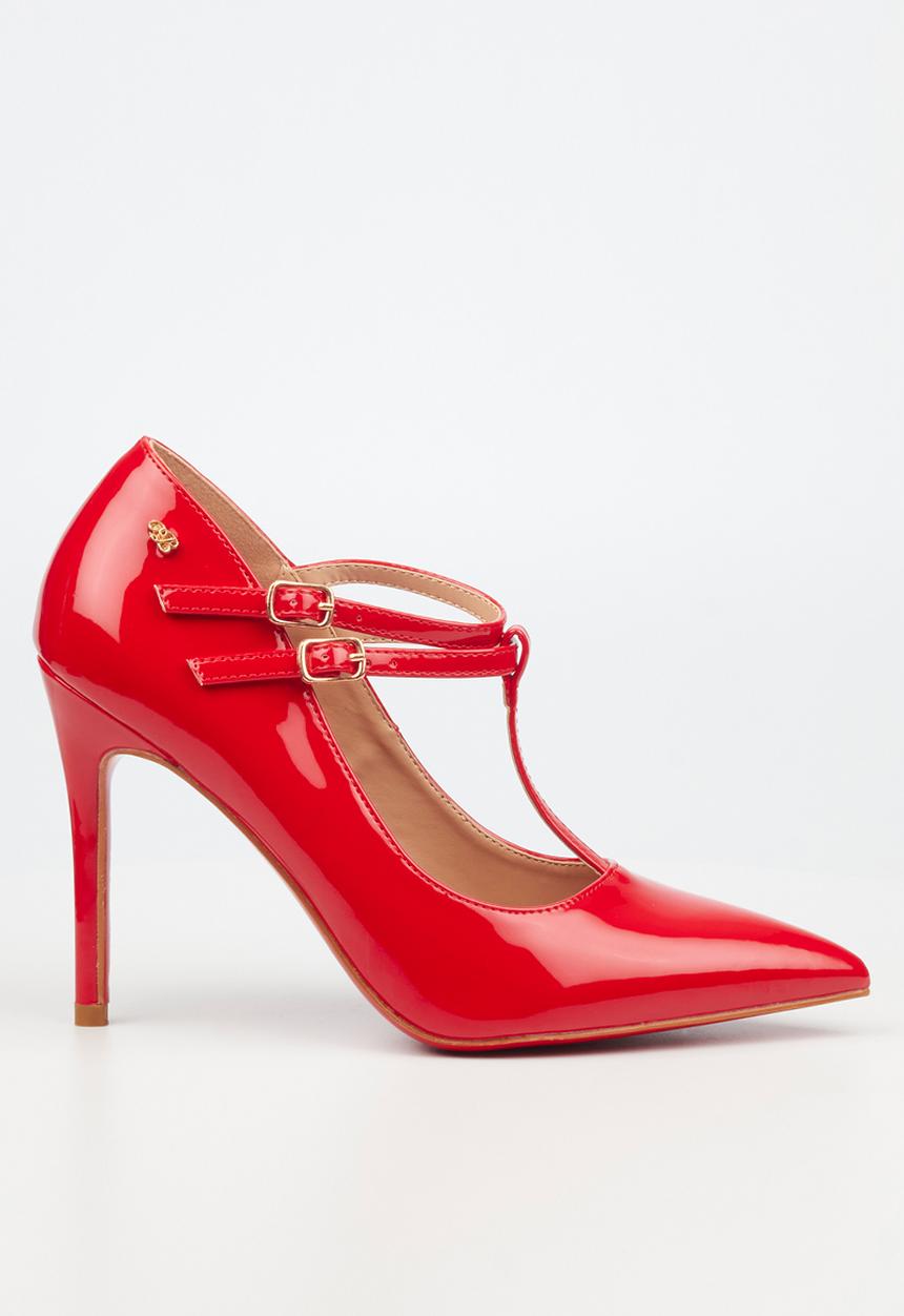 Miss Black - Lola 2 court heel - red