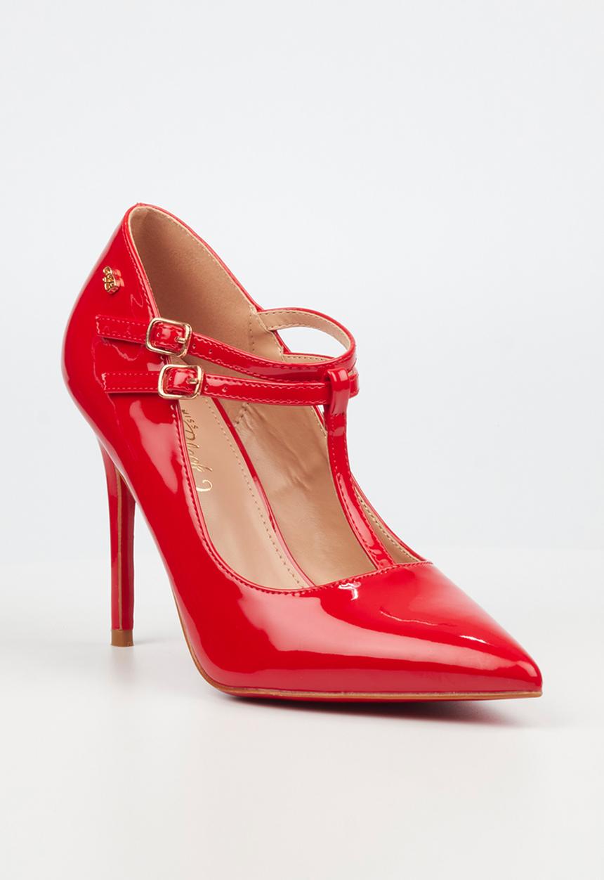 Miss Black - Lola 2 court heel - red