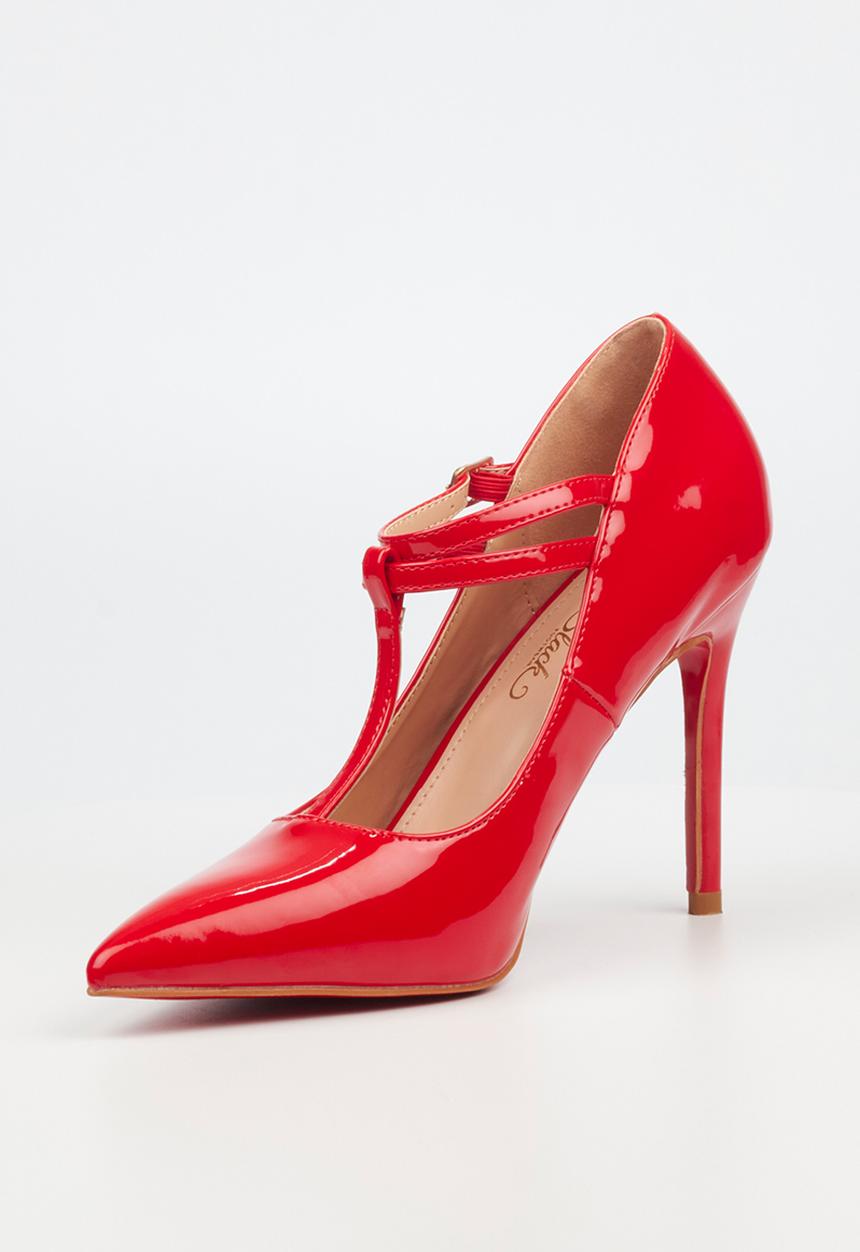 Miss Black - Lola 2 court heel - red