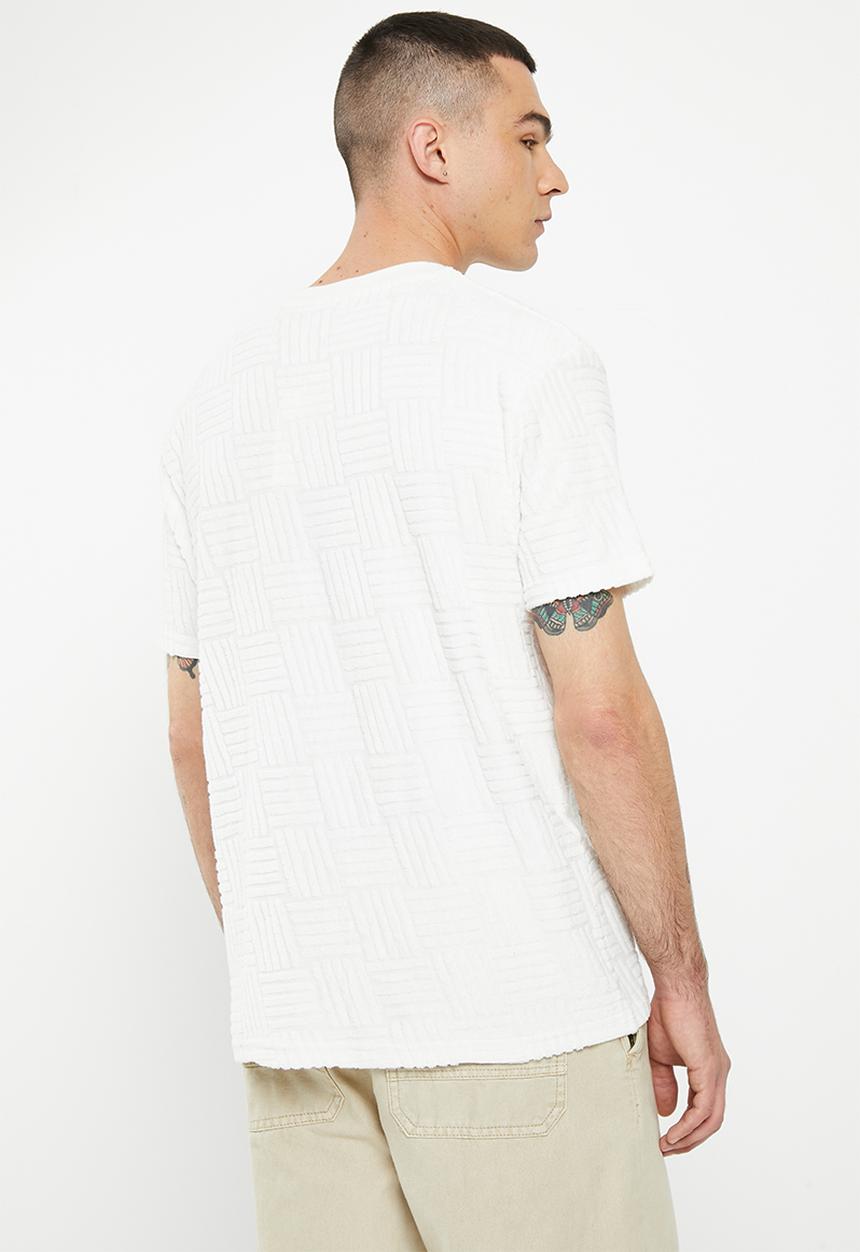 Ben Sherman - Terry textured tee - white