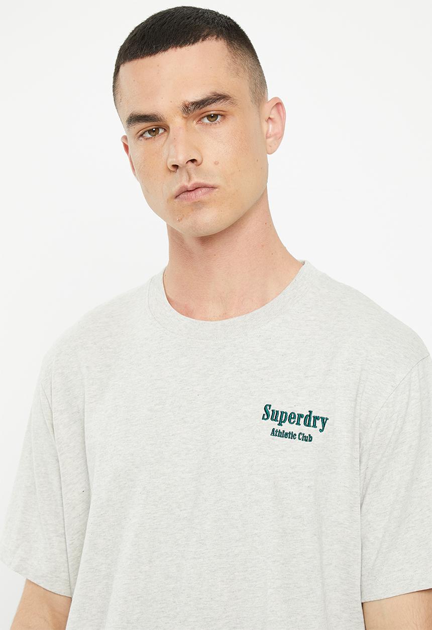 Superdry. - Code ath. club emb tee - oatmeal marl