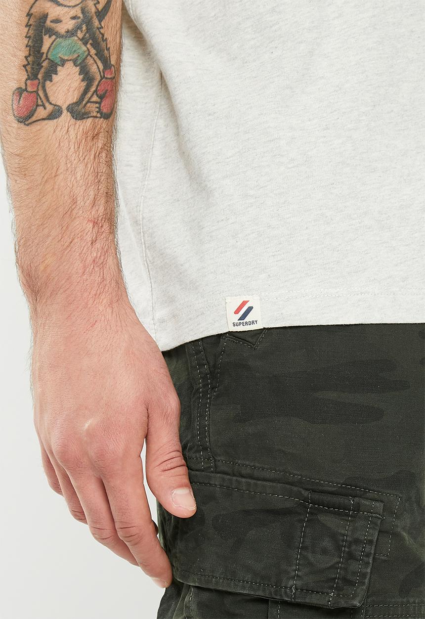 Superdry. - Code ath. club emb tee - oatmeal marl