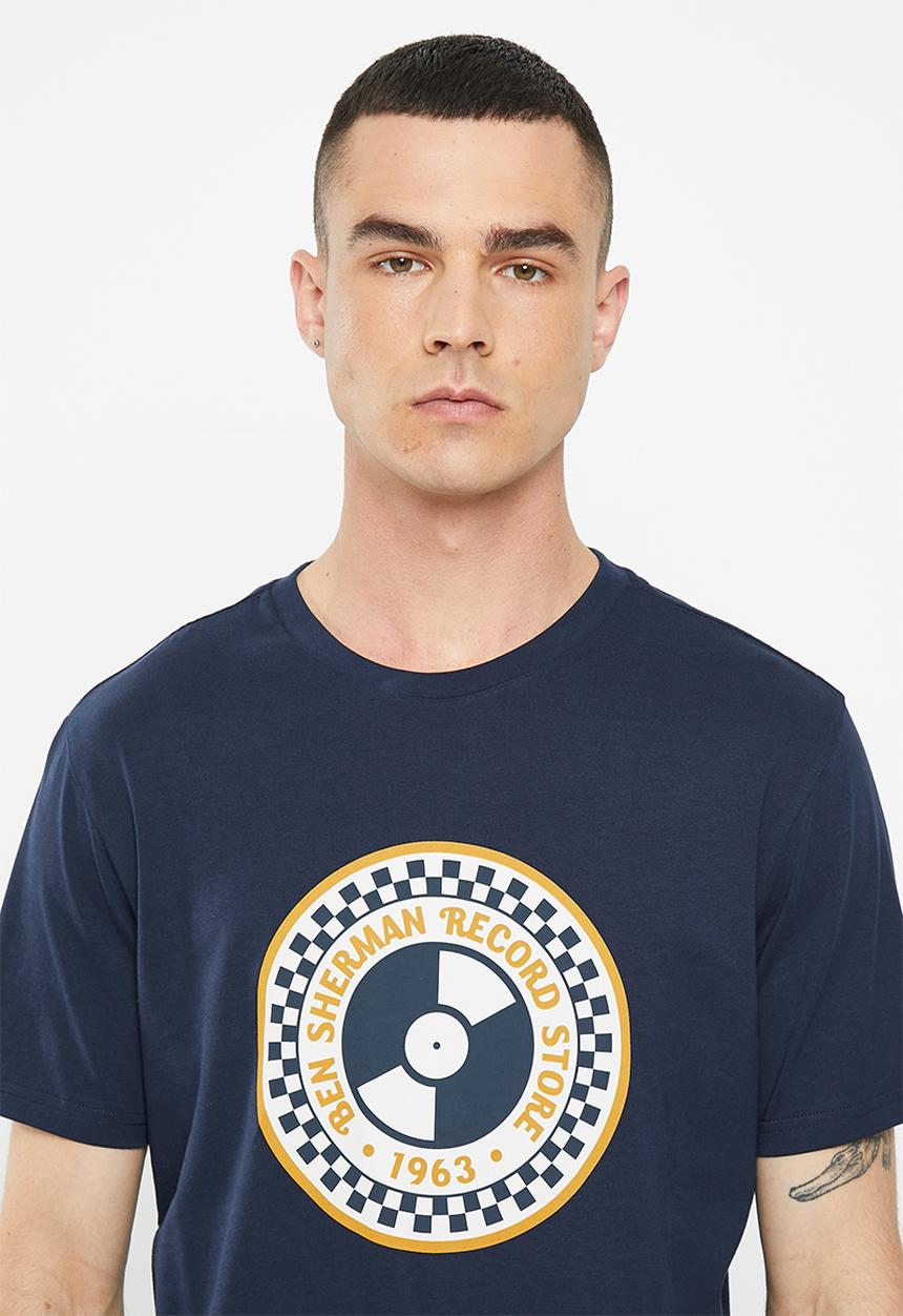 Ben Sherman - Record shop tee-shirt - navy