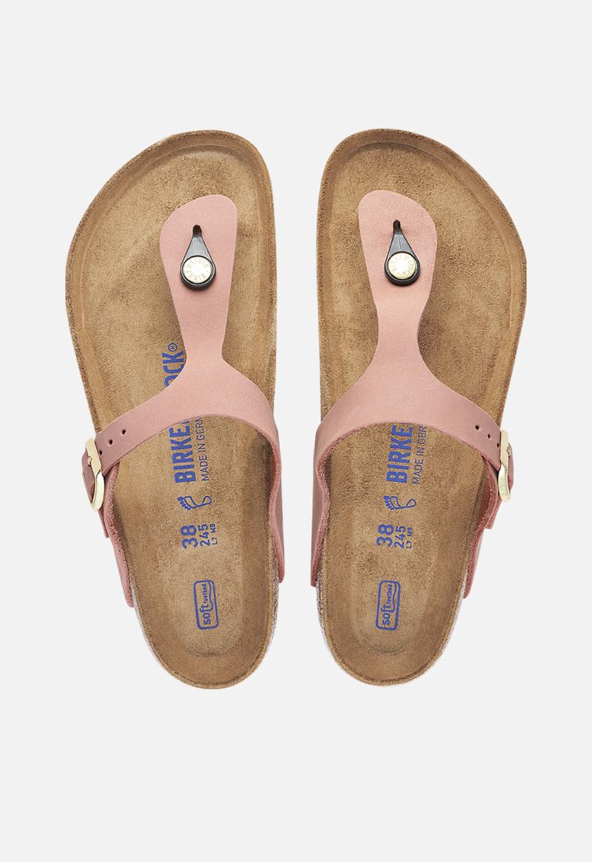 Birkenstock - Gizeh sfb soft nubuck regular - old rose