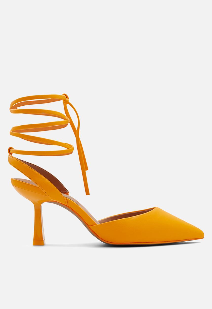 Call It Spring - Citrus ankle tie court - medium orange