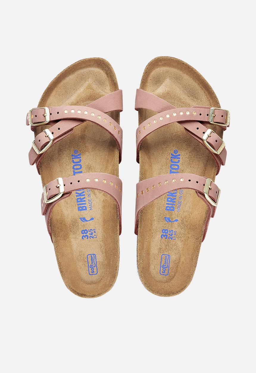 Birkenstock - Franca sfb soft nubuck rivets regular - old rose